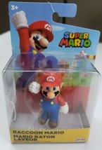 Super Mario Raccoon Mario 2.5&quot; Action Figure New in Package 2020 Jakks Pacific - £9.24 GBP
