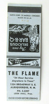 The Flame - Albuquerque, New Mexico Restaurant 20 Strike Matchbook Cover NM - £1.57 GBP