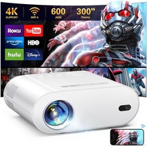 4K Projector, Projector With Wifi And Bluetooth, Mini Projector With Auto Keysto - £222.40 GBP