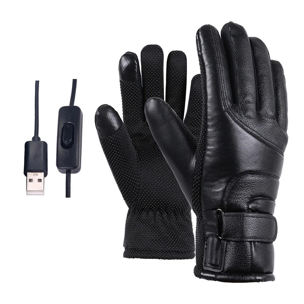 Heated Gloves Rechargeable USB Hand Warmer Electric Heating Gloves Winter Cyclin - £72.87 GBP