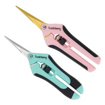 1Pc Blue And Pink Pruning Shears With Trimming Scissors, Blades Gardenin... - £12.21 GBP