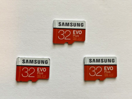 Lot of (3) Samsung Evo Plus Micro SDHC (32gb) - TESTED - £18.63 GBP
