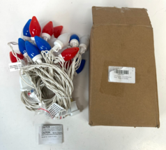 25&#39; Foot Red White Blue LED Traditional Light String - Christmas, 4th of... - $20.74