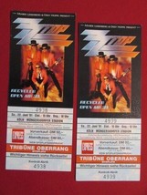Zz Top 1991 Recycler Tour German Vintage Stadium Concert Tickets 3 1/8&quot; X 7 3/4&quot; - £31.28 GBP