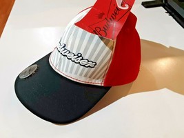 Budweiser Hat with Bottle Opener On Brim Embroidered Snapback NWT - £14.85 GBP