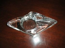 vintage heavy clear glass cigar ashtray 8.5" L X. 4" X 1.5" image 4