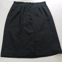 J.R. II Ltd Back Zipper Women's Black Polyester Skirt Size 16W Measured Waist 37 image 6