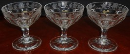 Set (3) Heisey Etched Design On Border Glass Sherbets Made In Usa - £11.72 GBP