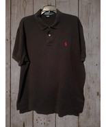 Vintage POLO by Ralph Lauren Men&#39;s Adult Size L Navy Blue Short Sleeve Polo - £21.51 GBP