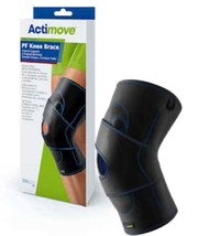 PF Knee Brace Lateral, J Buttress, Hinges, Pads Left Leg (Black) 2X-Large by ACT - $33.95