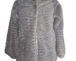Patagonia Gray Pelage Fuzzy Luxurious Fleece Sherpa Jacket Girls Size Me... - £15.02 GBP