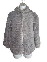 Patagonia Gray Pelage Fuzzy Luxurious Fleece Sherpa Jacket Girls Size Me... - £15.18 GBP
