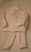 Puma Infant 3 Pcs  Set Light Pink Sweatshirt Hoodie&amp; Pants, -Shirt Size ... - $24.99