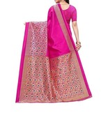 Art Silk Saree Sari Indian Ethnic Blouse Piece Maxi Women Dress Free Shi... - $33.61 CAD