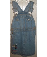 GIRLS Disney&#39;s Minnie BLUE JEAN OVERALL JUMPER DRESS  SIZE 4T - £14.75 GBP