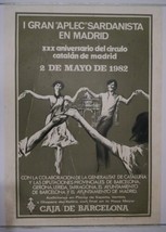 Original Poster Alpec Sardana Dance Madrid Catalunya Espana Spain 1982 - £23.06 GBP