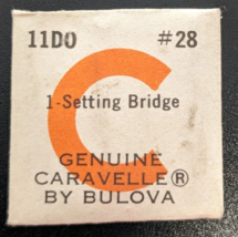 NOS Genuine Caravelle Bulova Cal. 11DO - SET BRIDGE #28 Vintage Watch Part - £11.86 GBP