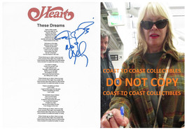 Nancy Wilson Signed Heart These Dreams Lyrics Sheet Proof COA Autographed - £155.74 GBP