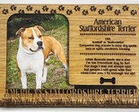 AMERICAN STAFFORDSHIRE TERRIER Dog Profile Engraved Wood Picture Frame M... - $9.90