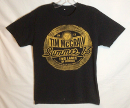 Tim McGraw Summer ‘13 Black Shirt Small Two Lanes of Freedom Country S 888A - £22.80 GBP