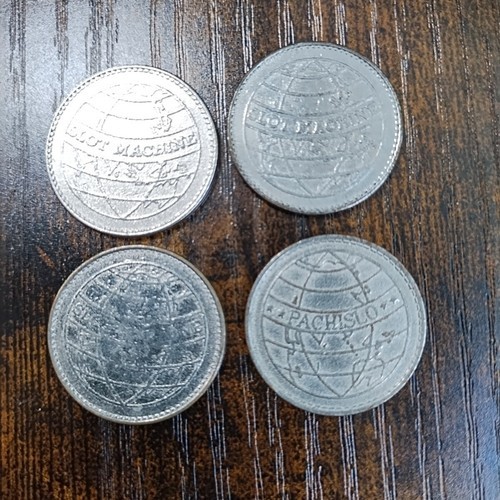 Lot Of (4) Vintage Japanese Earth Pachislo Casino Gaming Tokens - £18.61 GBP