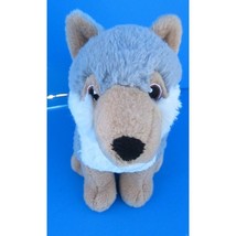 Aurora Eco Nation Gray &amp; Brown Wolf Plush Stuffed Animal Toy 8&quot; - $14.03