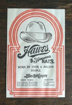 Vintage 1902 Hawes Hat Company Original Ad 1021 A2 - $6.64