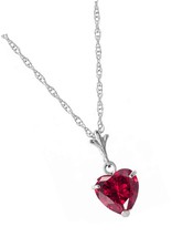 Galaxy Gold GG 1.45 ct 14k Solid White Gold Necklace Ruby - $1,060.01