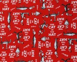 Cotton Dr. Seuss The Cat in the Hat Kids Red Fabric Print by the Yard D6... - $12.95