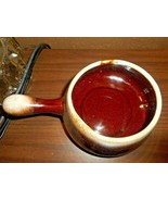 MCCOY 7054 Ceramic Brown Drip W/Handle French Onion Soup Chili Bowl, USA - £10.22 GBP