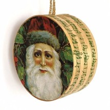 Santa Surprise Gift Box Ornament Lightweight Balsa Wood Musical Notes 3” - $17.95