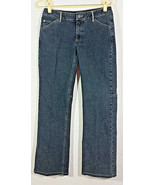 Tahari Womens Jeans Size 8 Blue Dark Wash Denim Pockets Pants Casual - $24.99