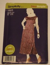 Simplicity Sewing Pattern # 1993 Misses Pullover Dress Uncut - $4.99