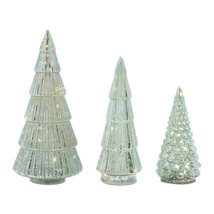 LED Green Mercury Glass Tree (Set of 3) - $75.86