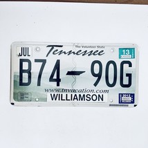 2013 United States Tennessee Williamson County Passenger License Plate B74 90G - £14.75 GBP