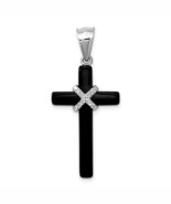 Sterling Silver Onyx Cross Pendant - €55,76 EUR