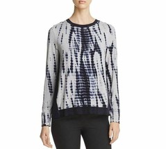 Donna Karan Women XXS Gray Blue Artisan Canvas Long Sleeve Crew Neck Top NWT - £26.16 GBP