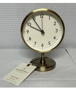 Table Clock Antique Finish Brass Pedestal- Hearth &amp; Hand with Magnolia - $27.96