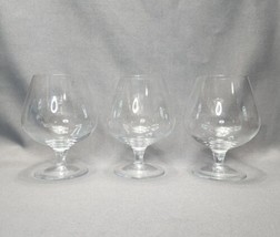 Crystal Brandy Snifters Cognac Glass Set of 3 Glasses Footed Goblets Tum... - £17.15 GBP