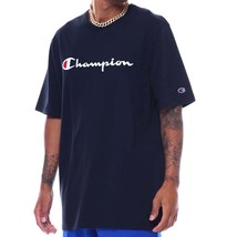 Nwt Champion Msrp $32.99 Embroidered Logo Men&#39;s Navy Short Sleeve T-SHIRT Size L - £16.50 GBP