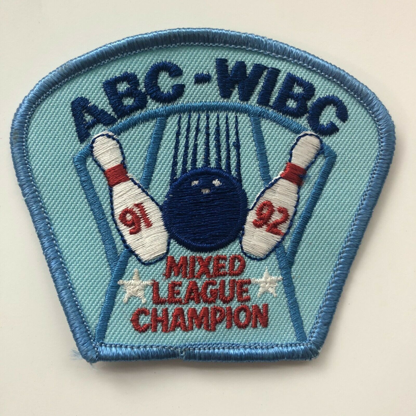 ABC-WIBC Vintage 91-92 Bowling Patch Mixed League Champion Prize  - £6.91 GBP