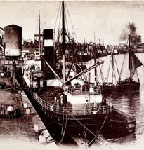 Bordeaux France The Quaids Ship In Harbor 1910s WW1 Era Postcard PCBG12A - £14.93 GBP