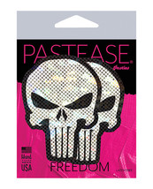 Pastease Premium Glittering Punisher Skull - White/black O/s - £18.03 GBP