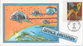 ZAYIX US 2741 FDC Colins Hand Painted Space Fantasy Bubble Communities 61722SM15 - £8.74 GBP