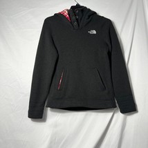 The North Face Fleece Lined Plaid Hoodie XS Black Red - $26.81