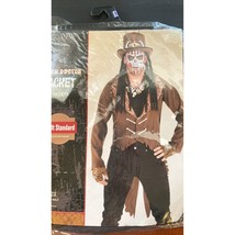 Amscan Witch Doctor Veston Mens Tailcoat Jacket Brown Snakeskin Costume - $21.95