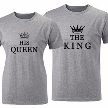 The King and His Queen Couple matching Love T-Shirt Gift Tee For Valentine&#39;s Day - £14.06 GBP