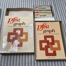 Apple IIe pfs:graph  &amp; sampler 5.25&quot;  DISKETTES Vintage Manual software ... - $20.85