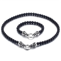 Kalen Fashion Stainless Steel 500MM  Necklace And 220MM Bracelet Set 19MM Width  - £30.38 GBP