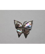 Butterfly Pin/Brooch Silver and Abalone Shell, 1.5&#39;&#39; x 1.5&#39;&#39;, Vintage  - $367.91 MXN